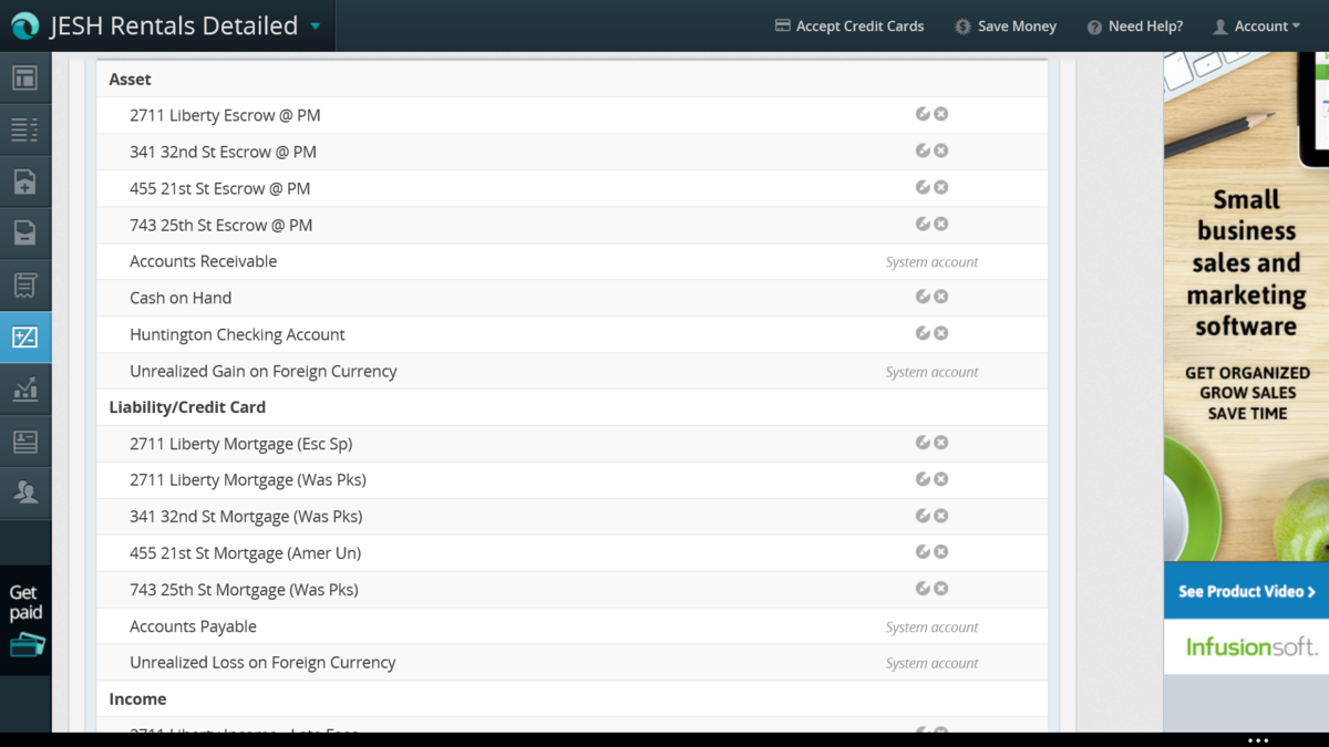 Quickbooks Chart Of Accounts For Flipping Houses