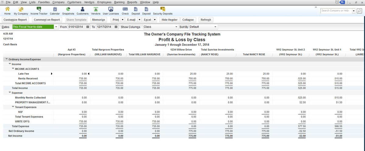 Chart Of Accounts Rental Property