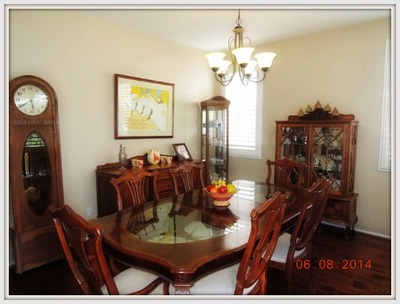 This lovely Temecula CA home for sale has a formal dining room perfect for family gatherings and holiday meals.